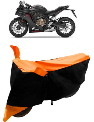 NEXTON Waterproof Two Wheeler Cover for Honda(CBR 650F, Orange, Black)