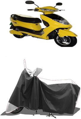 SUGASHRI Waterproof Two Wheeler Cover for Okinawa(R30 electric scooter, White, Black)