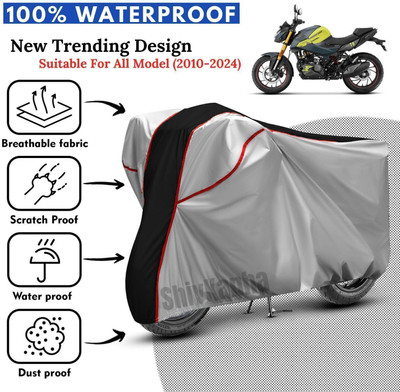 Shiv Kanha Waterproof Two Wheeler Cover for Hero(Xtreme, Silver, Black)