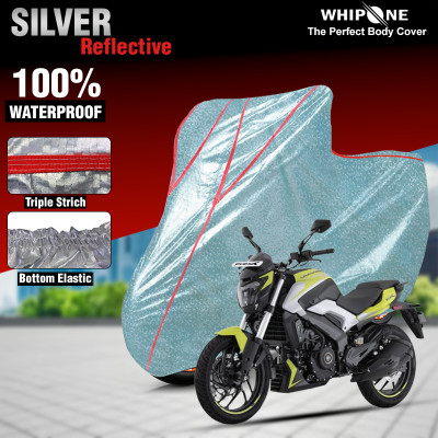 Whipone Waterproof Two Wheeler Cover for Bajaj(Dominar 250, Silver)