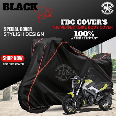 AUTOCAD Waterproof Two Wheeler Cover for Bajaj(Dominar 250, Black, Red)