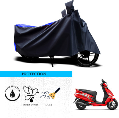 ANTHUB Waterproof Two Wheeler Cover for Hero(Maestro Edge, Black, Blue)