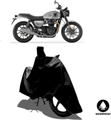 Amexride Waterproof Two Wheeler Cover for Triumph(Street Twin, Black)