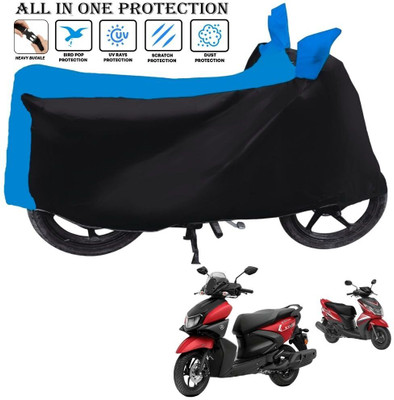 SThanaveX Waterproof Two Wheeler Cover for Yamaha(RayZR 125 BS6, Black, Blue)