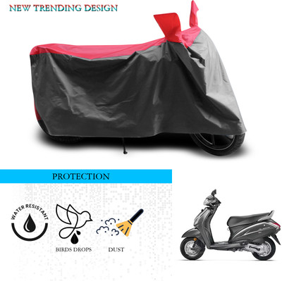 ANTHUB Waterproof Two Wheeler Cover for Honda(Activa 4G, Grey, Red)