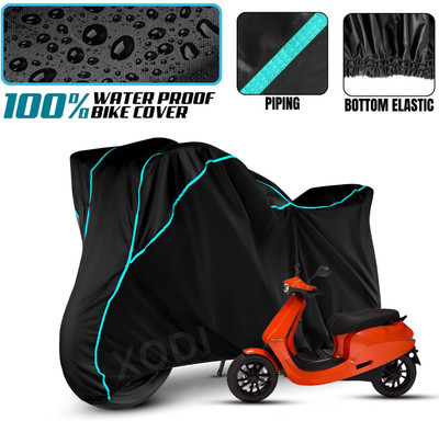 xodi Waterproof Two Wheeler Cover for Ola(Black, Blue)