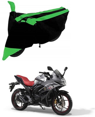 Furious3D Two Wheeler Cover for Suzuki(Gixxer Special Edition, Green, Black)