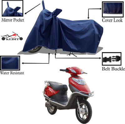 KEDIT Waterproof Two Wheeler Cover for Hero(Electric Flash BS6, Blue)
