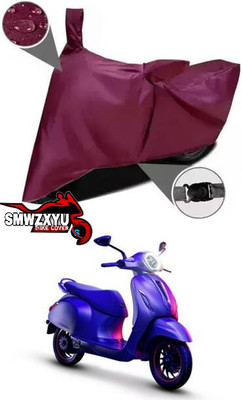 DeepShakshi AUTOMOTIVE Waterproof Two Wheeler Cover for Bajaj(Chetak, Maroon)
