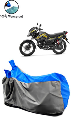 APNEK Waterproof Two Wheeler Cover for Honda(CB Shine SP, Grey, Blue)
