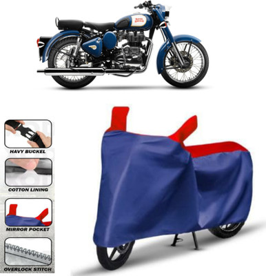 HWSXQAE Waterproof Two Wheeler Cover for Royal Enfield(Classic 350, Red)
