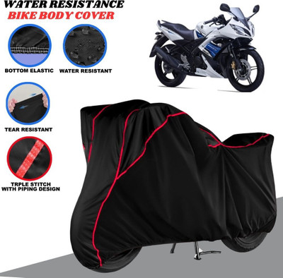 SRP PRODUCT Waterproof Two Wheeler Cover for Yamaha(R15 s, Black, Red)