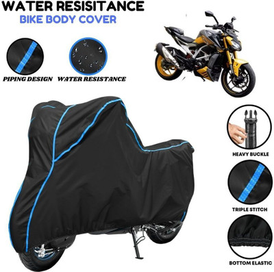 VOICO Waterproof Two Wheeler Cover for TVS(Apache RTR 310, Black, Blue)