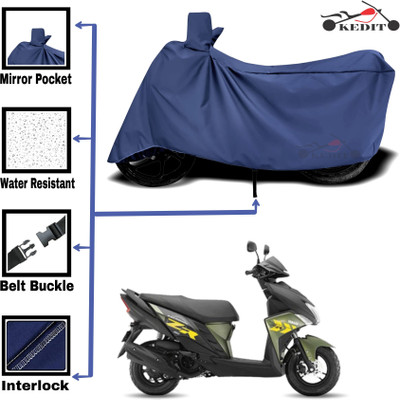 KEDIT Two Wheeler Cover for Yamaha(Ray-ZR 125FI BS6, Blue)