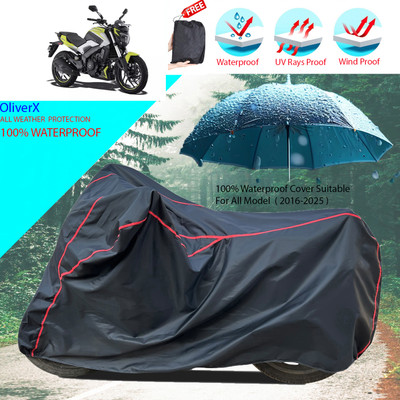 OliverX Waterproof Two Wheeler Cover for Bajaj(Dominar, Black)