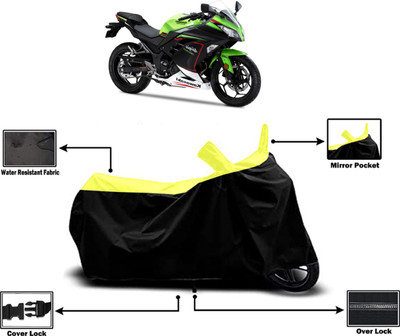 Amexride Two Wheeler Cover for Kawasaki(Ninja 300, Yellow)