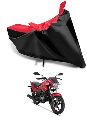 KEDIT Two Wheeler Cover for Hero(Glamour i3s BS6, Red, Black)