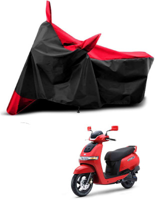 KEDIT Two Wheeler Cover for TVS(iQube Electric, Red, Black)