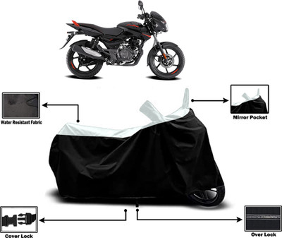 Amexride Two Wheeler Cover for Bajaj(Pulsar 125, White)
