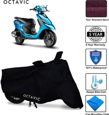 Mdstar Waterproof Two Wheeler Cover for TVS(Zest, Red)