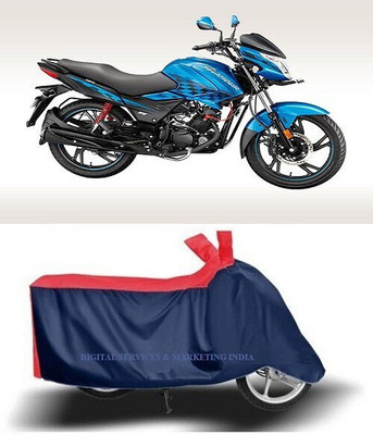 DeepShakshi AUTOMOTIVE Waterproof Two Wheeler Cover for Hero(Glamour Programmed FI, Blue)