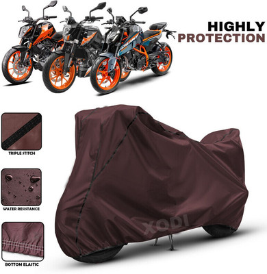 xodi Waterproof Two Wheeler Cover for KTM(Duke 200, Maroon, Black)