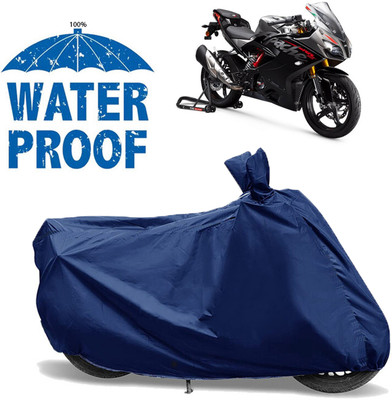 AutoGalaxy Waterproof Two Wheeler Cover for TVS(Apache RTR 160 4V, Blue)