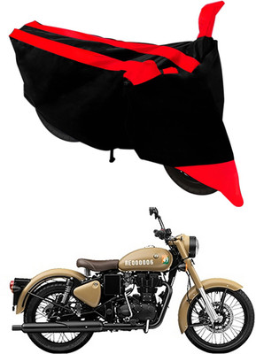 Mdstar Waterproof Two Wheeler Cover for Royal Enfield(Bullet Trials 500, Red, Black)