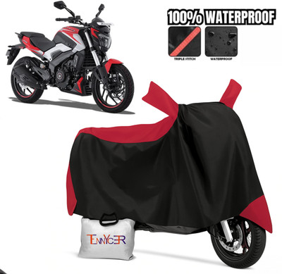 TENNYCER Waterproof Two Wheeler Cover for Bajaj(Dominar 400, Red, Black)