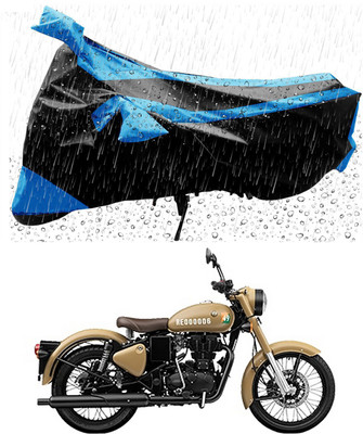 APNEK Two Wheeler Cover for Royal Enfield(Bullet Trials 500, Blue, Black)