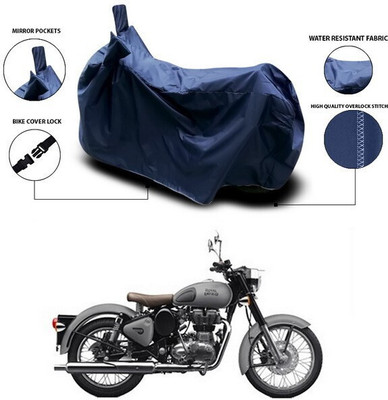 ANTHUB Waterproof Two Wheeler Cover for Royal Enfield(Classic 350, Blue)