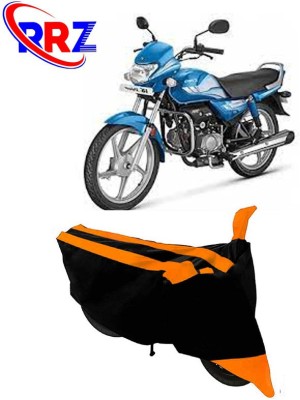 RRZ Waterproof Two Wheeler Cover for Hero(HF Deluxe, Black, Orange)