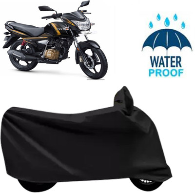 Autoinnovation Waterproof Two Wheeler Cover for TVS(Victor, Black)