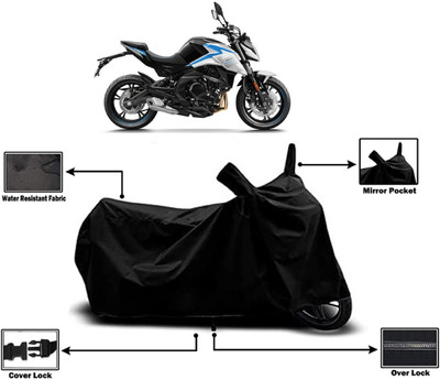Amexride Two Wheeler Cover for CFMoto(400NK BS6, Black)