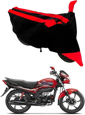 MMSSTAR Waterproof Two Wheeler Cover for Hero(Passion Pro i3S, Red, Black)