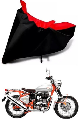 DSAMI Two Wheeler Cover for Royal Enfield(Bullet Trials 500, Red, Black)