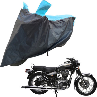 RiderShine Two Wheeler Cover for Royal Enfield(Electra 4S, Blue, Black)