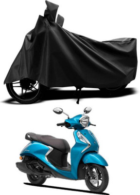 smwzxyu Waterproof Two Wheeler Cover for Yamaha(Fascino 125, Black)
