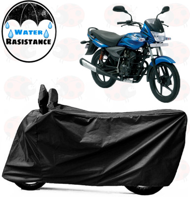 sowelar Waterproof Two Wheeler Cover for Bajaj(Platina 110, Black)
