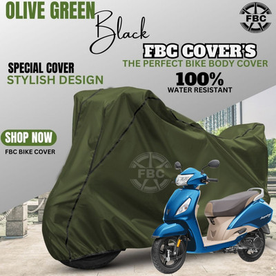 AutoGalaxy Waterproof Two Wheeler Cover for TVS(Jupiter, Green)