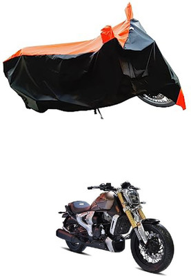VESMEI Two Wheeler Cover for TVS(Zeppelin, Orange)