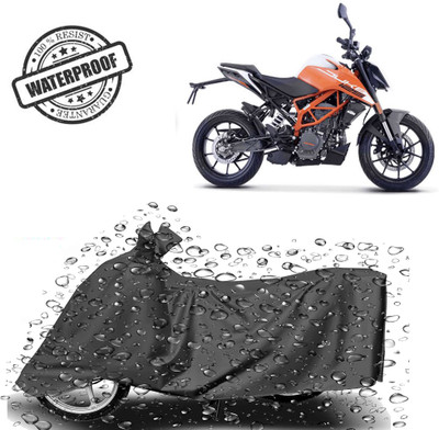 ROYAL AUTO MART Waterproof Two Wheeler Cover for KTM(125 Duke, Grey)