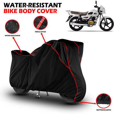 GKG Waterproof Two Wheeler Cover for TVS(Radeon, Black, Red)