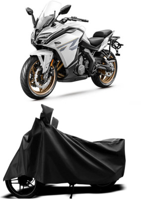 Mdstar Waterproof Two Wheeler Cover for CFMoto(650GT, Black)