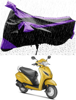 Mdstar Waterproof Two Wheeler Cover for Honda(Activa 5G, Purple, Black)