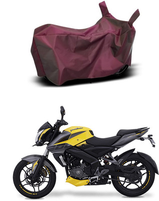 Mdstar Waterproof Two Wheeler Cover for Bajaj(Pulsar NS200, Maroon)