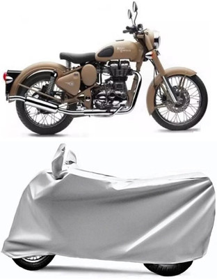 XOCAVO Two Wheeler Cover for Royal Enfield(Bullet 500, Silver)