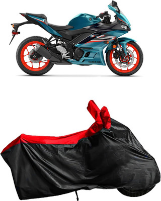 Autofly Waterproof Two Wheeler Cover for Yamaha(YZF R3, Red, Black)