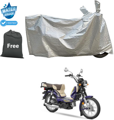 PAGORA Waterproof Two Wheeler Cover for TVS(XL 100 Comfort BS6, Silver)