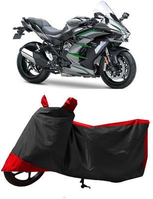 GROFATIK Two Wheeler Cover for Kawasaki(Ninja H2 SX BS6, Red)